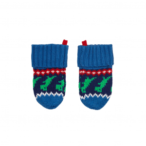 Dino Knitted Mittens – Fleece Lined
